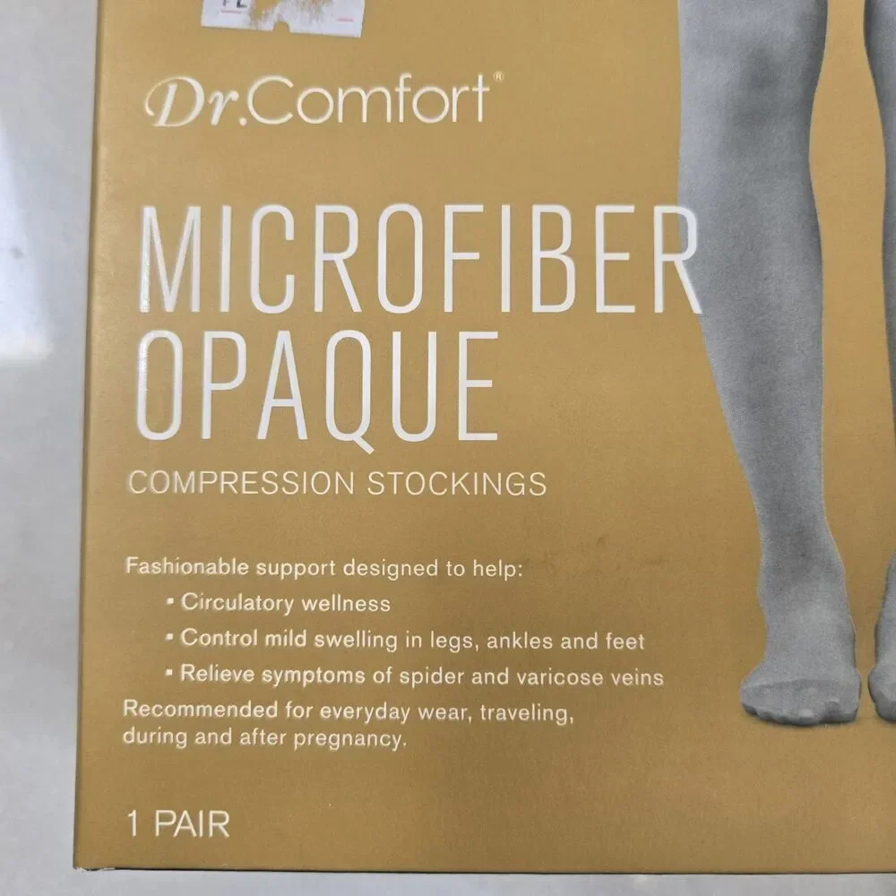 Dr. Comfort Opaque 10-15 mmHg Pantyhose Beige Compression Stockings Size M